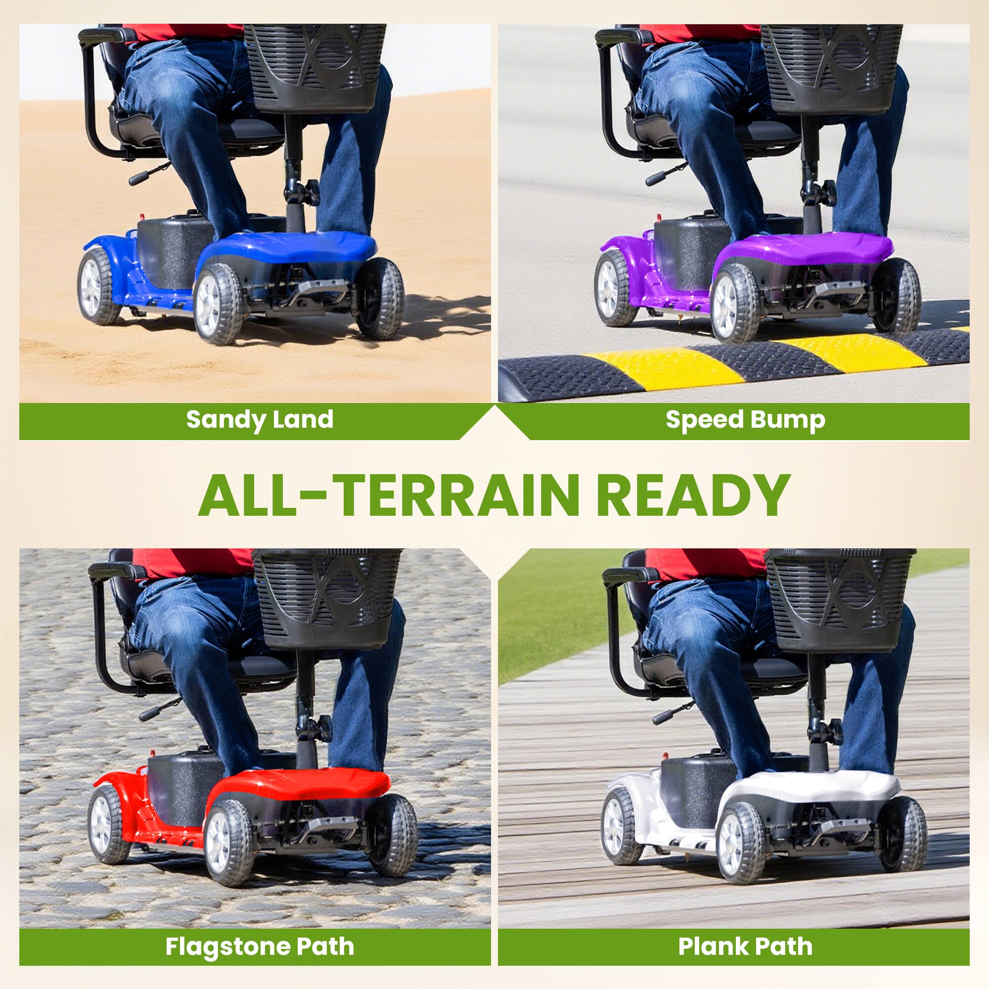 Sandy Land  
Speed Bump  
ALL-TERRAIN READY  
Flagstone Path  
Plank Path