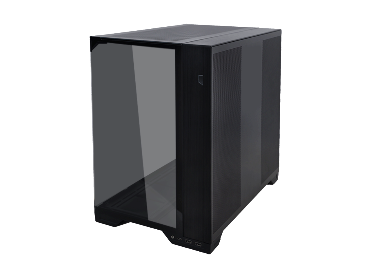 Alt View 5. Lian Li - LIAN LI O11 vision compact black  color Aluminum / Steel / Tempered Glass ATX Mid Tower computer Case ----O11VPX - black.