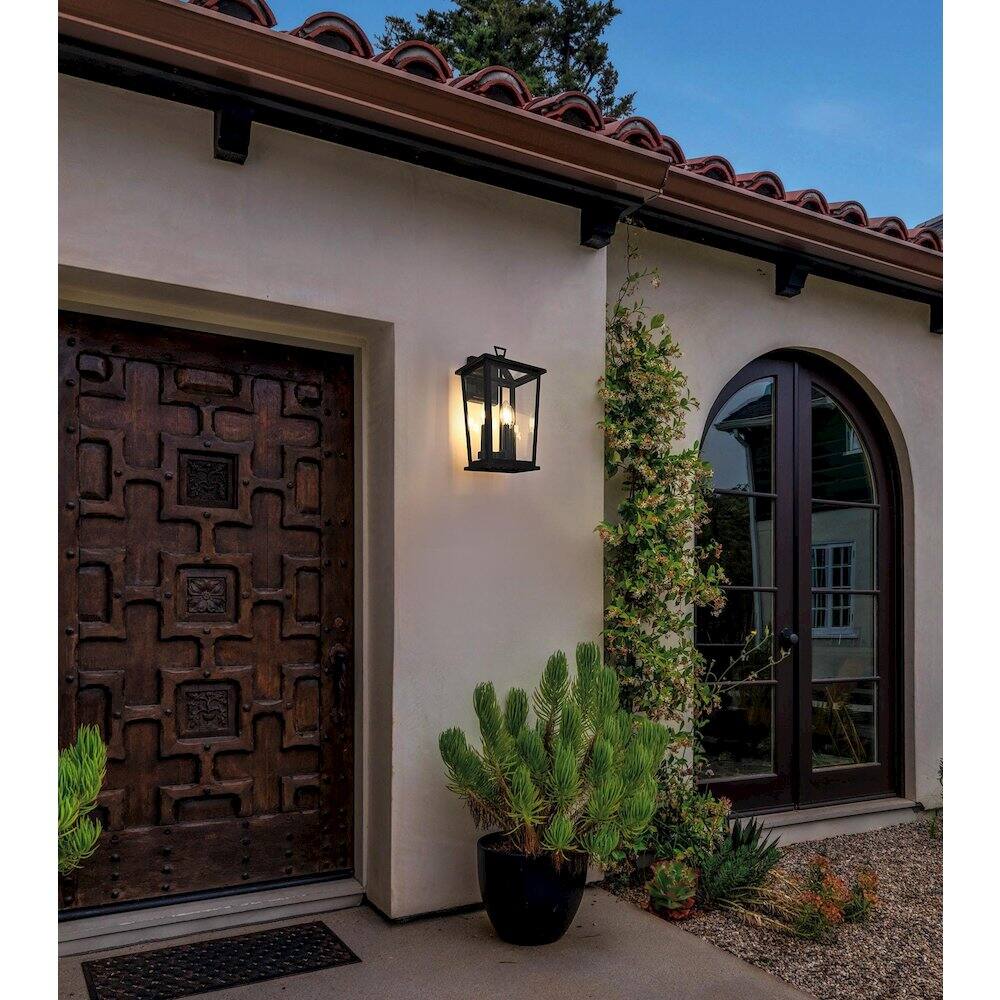 Alt View 4. Elegant Lighting - Berks 7 inch Outdoor Pendant in Black - Black.