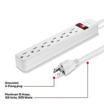 Grounded 3-Prong plug  
Maximum 15 Amps, 125 Volts, 1875 Watts