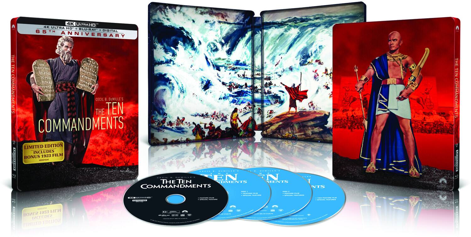 Front. The Ten Commandments (Limited Edition) (Steelbook)   - 4K Blu-Ray.