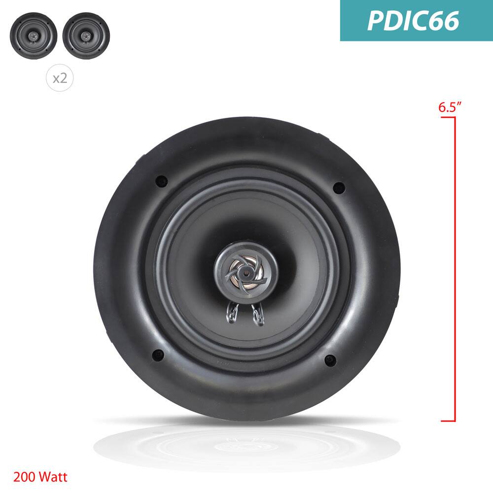 PDIC66  
6.5"  
200 Watt  
x2