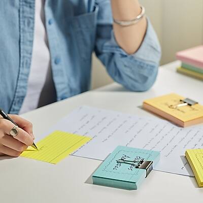 Alt View 4. Staples - 3" x 5" Index Cards, Lined, 300/Pack - Assorted.