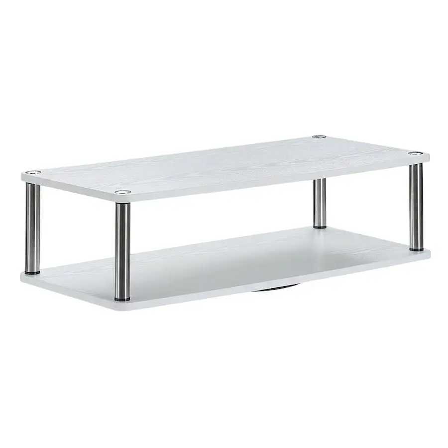 Ec Riser Room FurniFact double tier swivel TV riser White - Best Buy