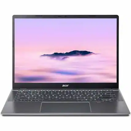 Front. Acer - Acer Chromebook Plus 514 CBE594-2T CBE594-2T-519F 14" Touchscreen Chromebook - WUXGA - Intel Core 5 120U - 16 GB - 256 - Iron.