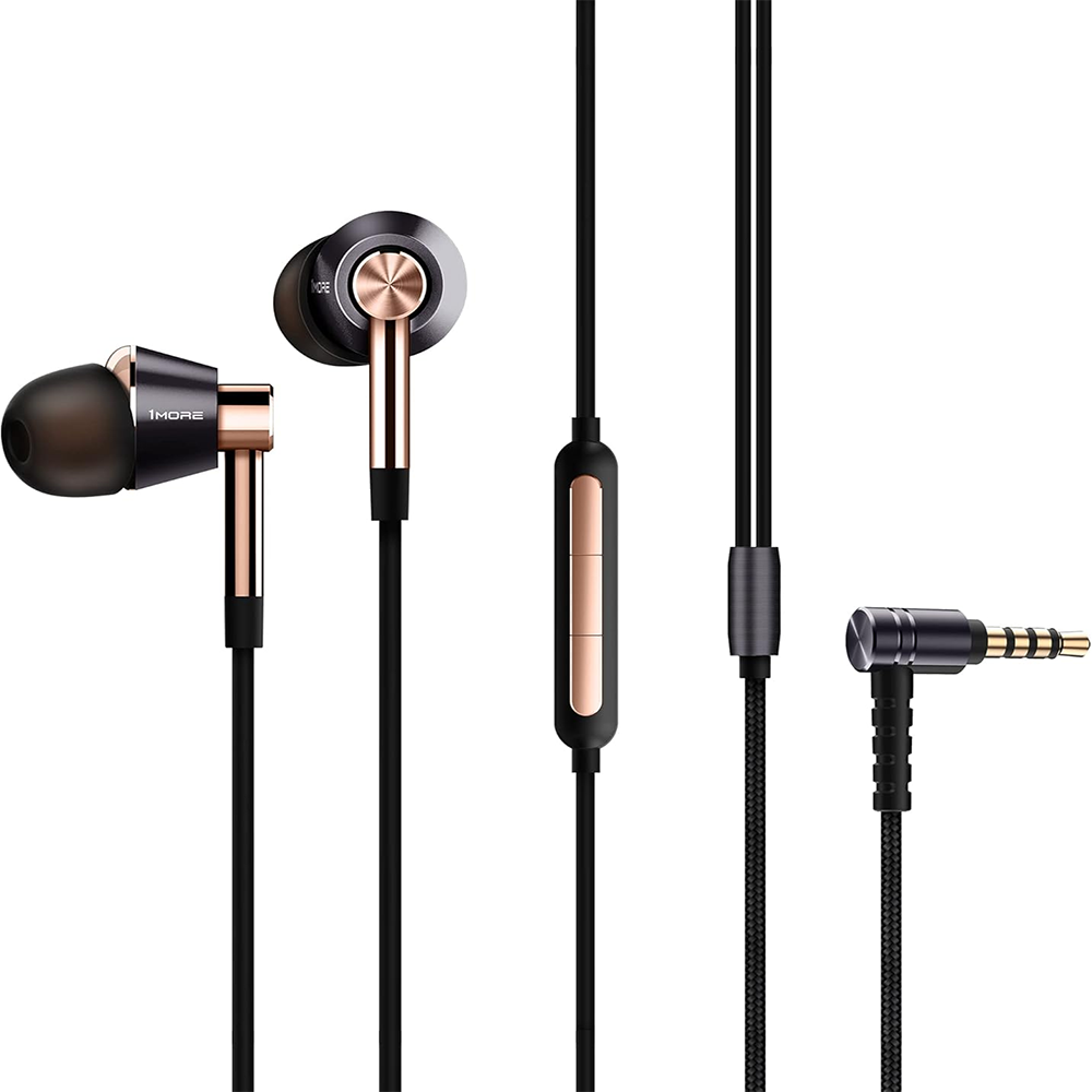 Alt View 1. 1MORE - Triple Driver In-Ear Headphones - Gold.