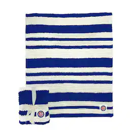 Logo Brands - Chicago Cubs 50" x 60" Cable-Knit Throw Blanket - Multicolor