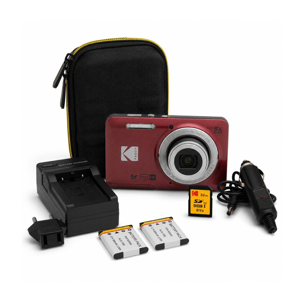 BATTERY CHARGER  
KODAK SO XC FULL HD  
5X Aspheric Zoom WIDE PIXFRO Lens XWIDE 1:3.9-6.3  
1.7V 900mAh KLIC-7006 FOR KODAK BATTERY PACK 1.3Wh  
AST 300mAh KLIC-7006 FOR KODAK BATTERY PACK 1.3Wh  
32GB SD U HC I Vio