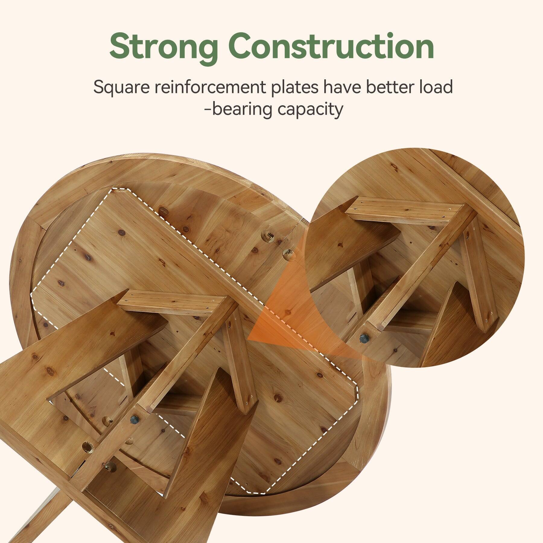 Strong Construction  
Square reinforcement plates have better load-bearing capacity