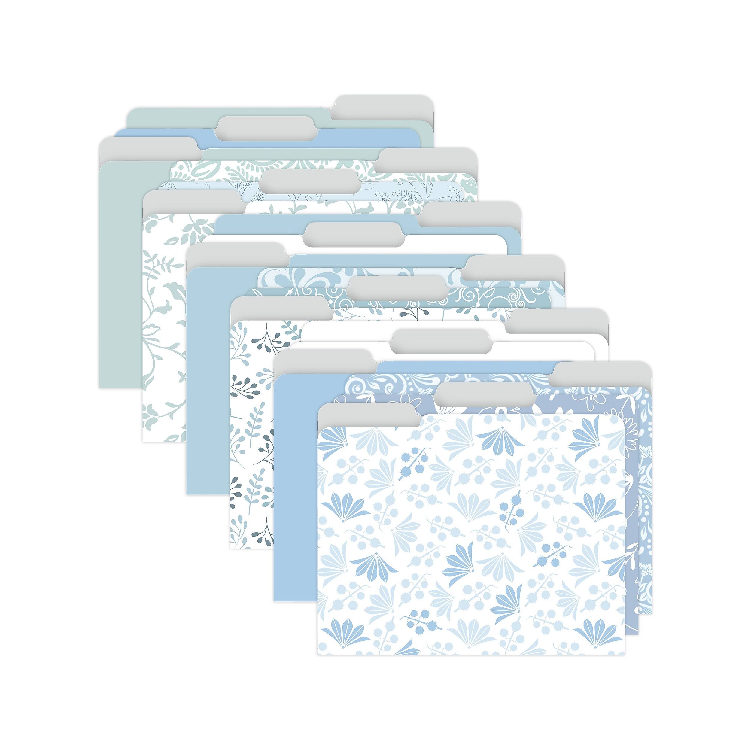 Alt View 1. Better Office - Better Office Floral & Paisley Heavy-Duty File Folders, 1/3-Cut Tab, Letter Size, Paper Stock, 18/Pack (80032-18PK0) - Floral & Paisly.