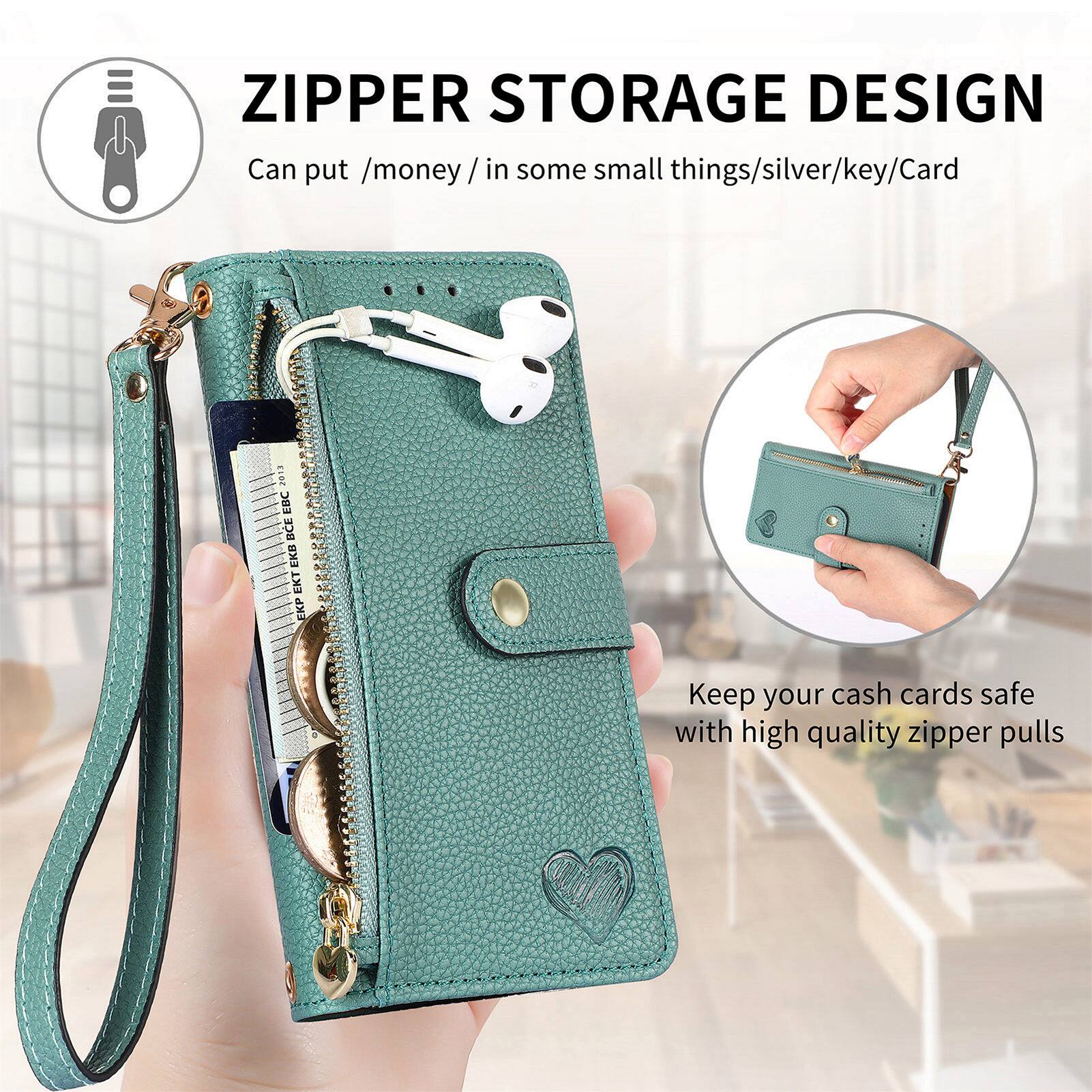 ZIPPER STORAGE DESIGN  
Can put /money/ in some small things/silver/key/Card  

2013 EBC BCE EKB EKT EKP  

Keep your cash cards safe with high quality zipper pulls