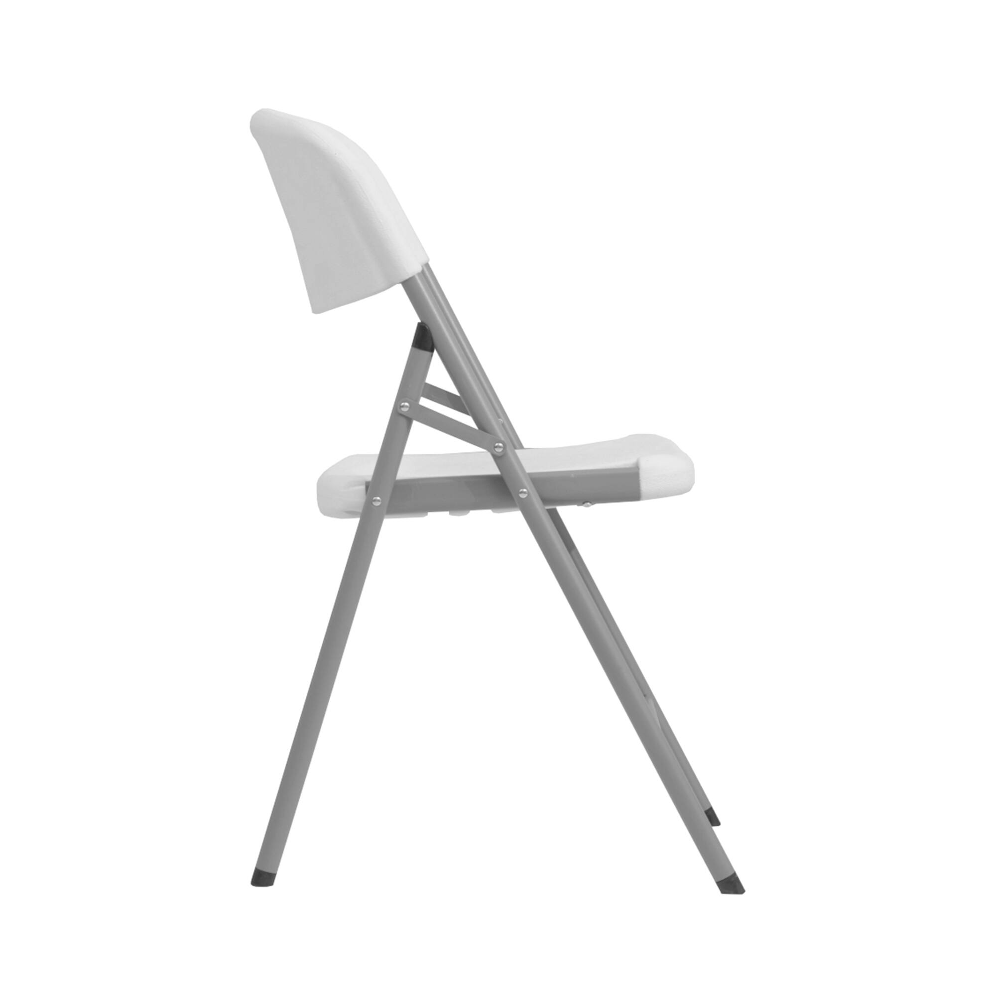 Alt View 1. GOODSILO - Granite White Folding Chair - Ergonomic Design for Indoor and Outdoor Events, Set of 4 - White.