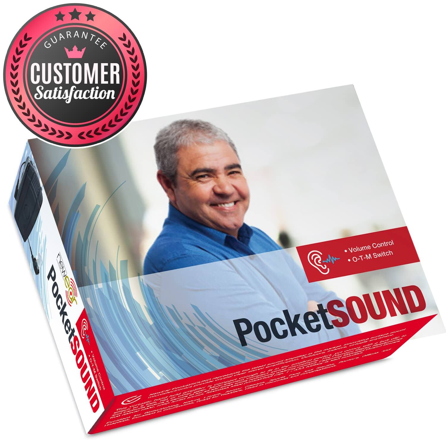 GUARANTEE  
CUSTOMER Satisfaction  

PocketSOUND  
- Volume Control  
- O-T-M Switch  

PocketSOUND