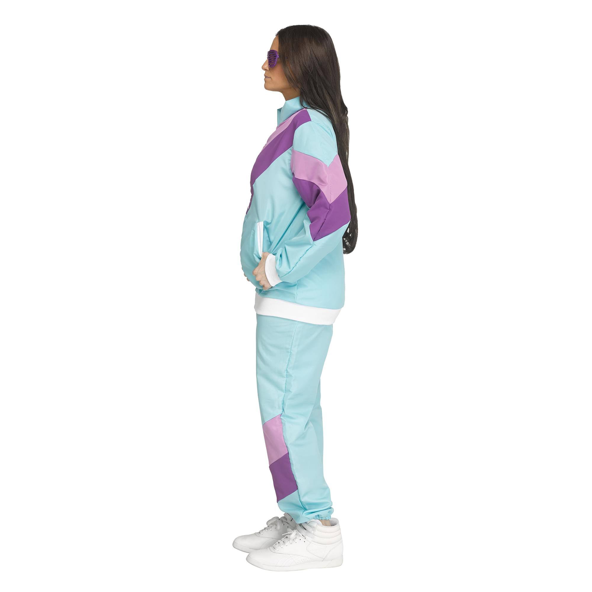 Alt View 10. Funworld - 80's Track Suit Adult Costume | S/M - Blue.