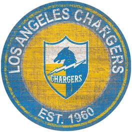 Fan Creations - Los Angeles Chargers 24'' Round Heritage Logo Sign - Multicolor