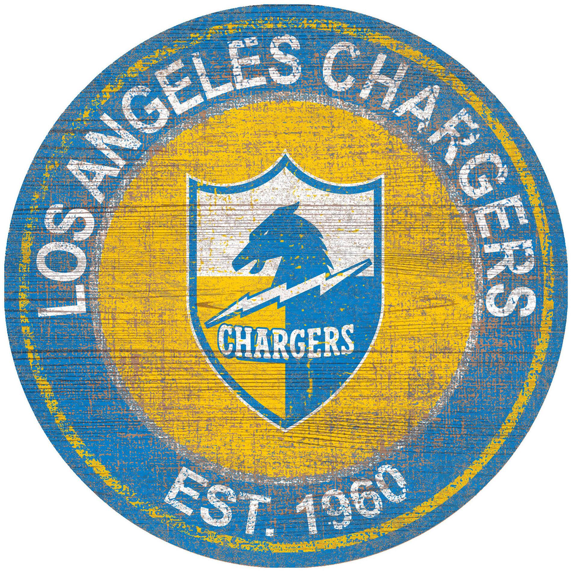 Los Angeles Chargers 24'' Round Heritage Logo Sign