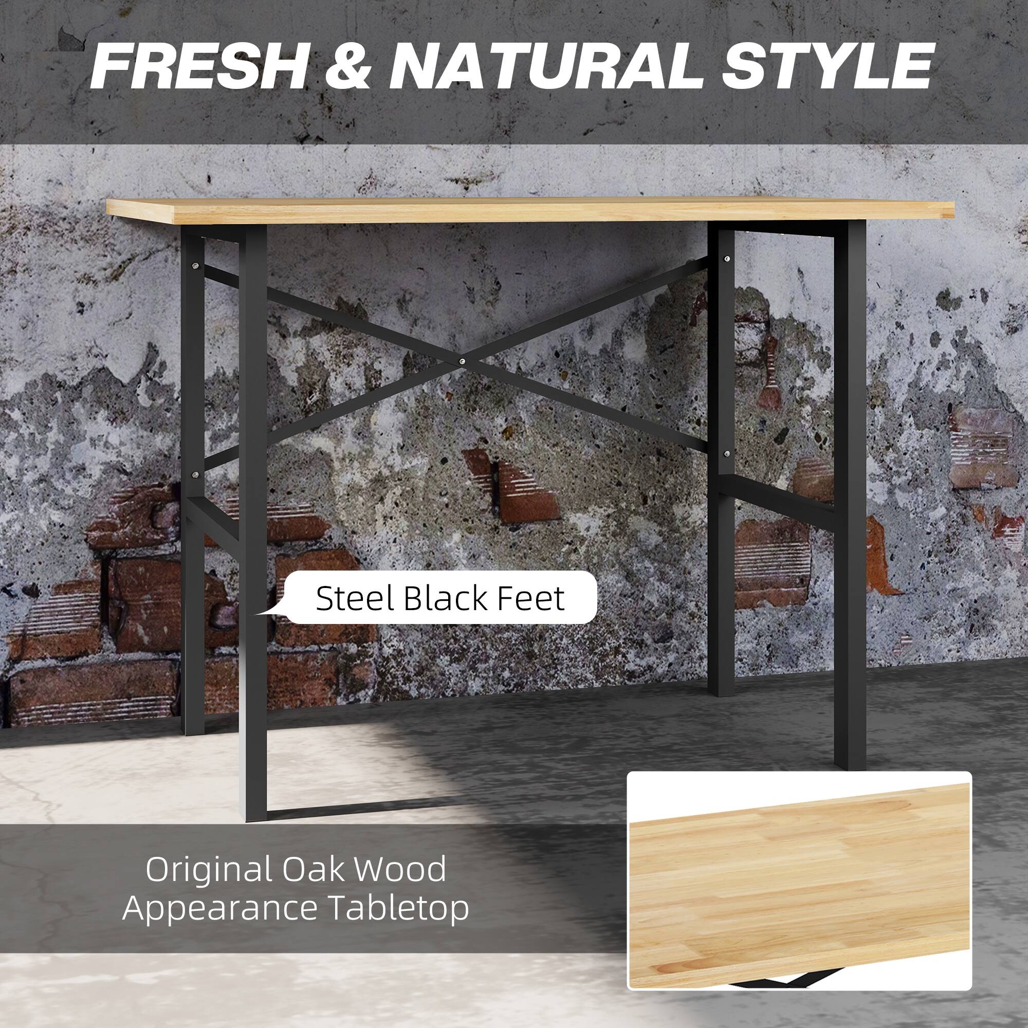 FRESH & NATURAL STYLE

Steel Black Feet

Original Oak Wood Appearance Tabletop