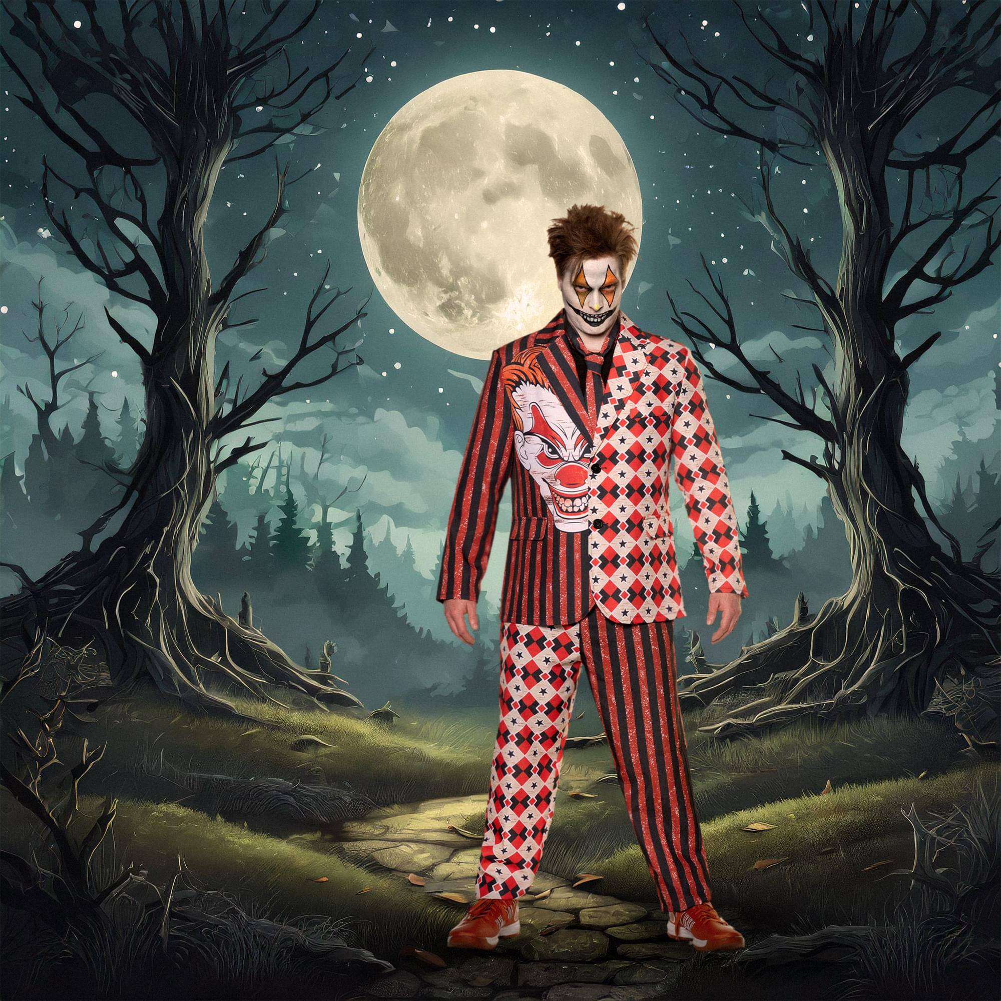 Alt View 10. Underwraps - Torment Clown Adult Costume | XXL - Red.