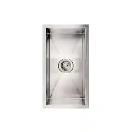 Whitehaus - Noah's Collection Brushed Stainless Steel Commercial Single Bowl Undermount Sink - Silver