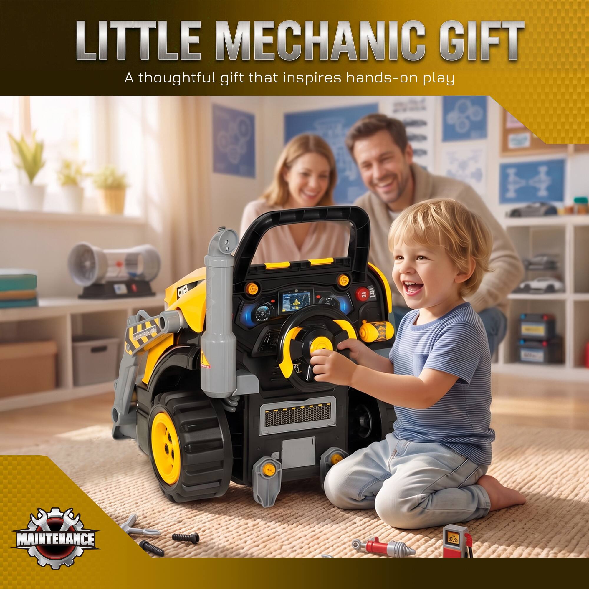 LITTLE MECHANIC GIFT  
A thoughtful gift that inspires hands-on play  

MAINTENANCE  
0.0