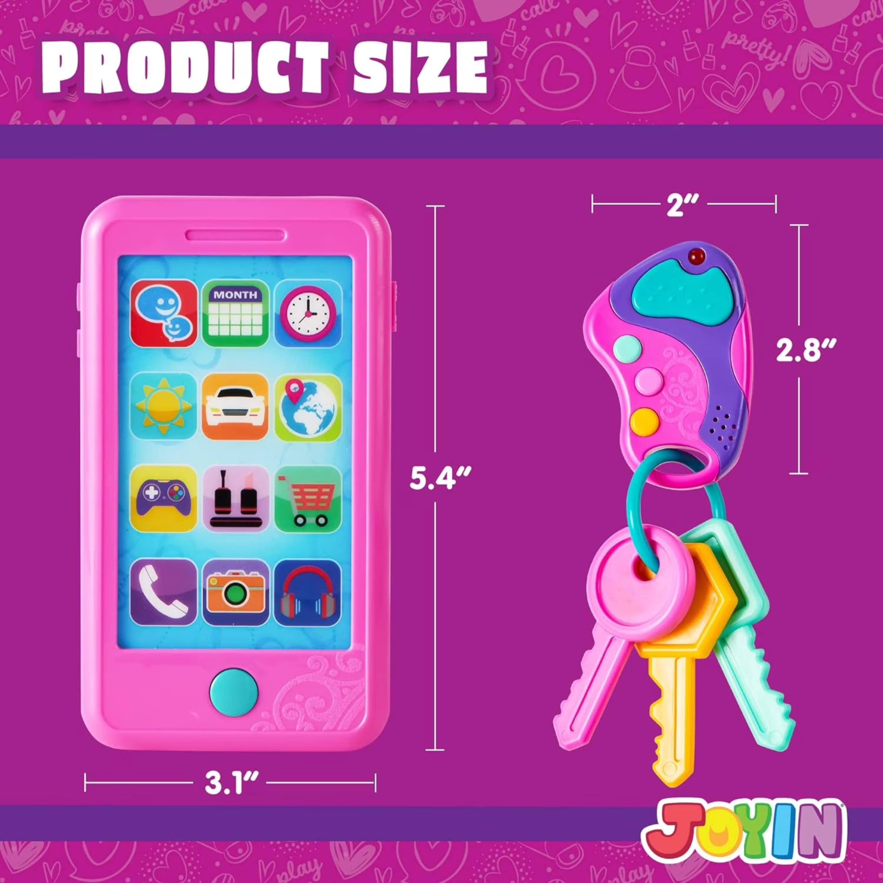 PRODUCT SIZE

- Phone: 5.4" x 3.1"
- Keychain: 2.8" x 2"

JOYIN