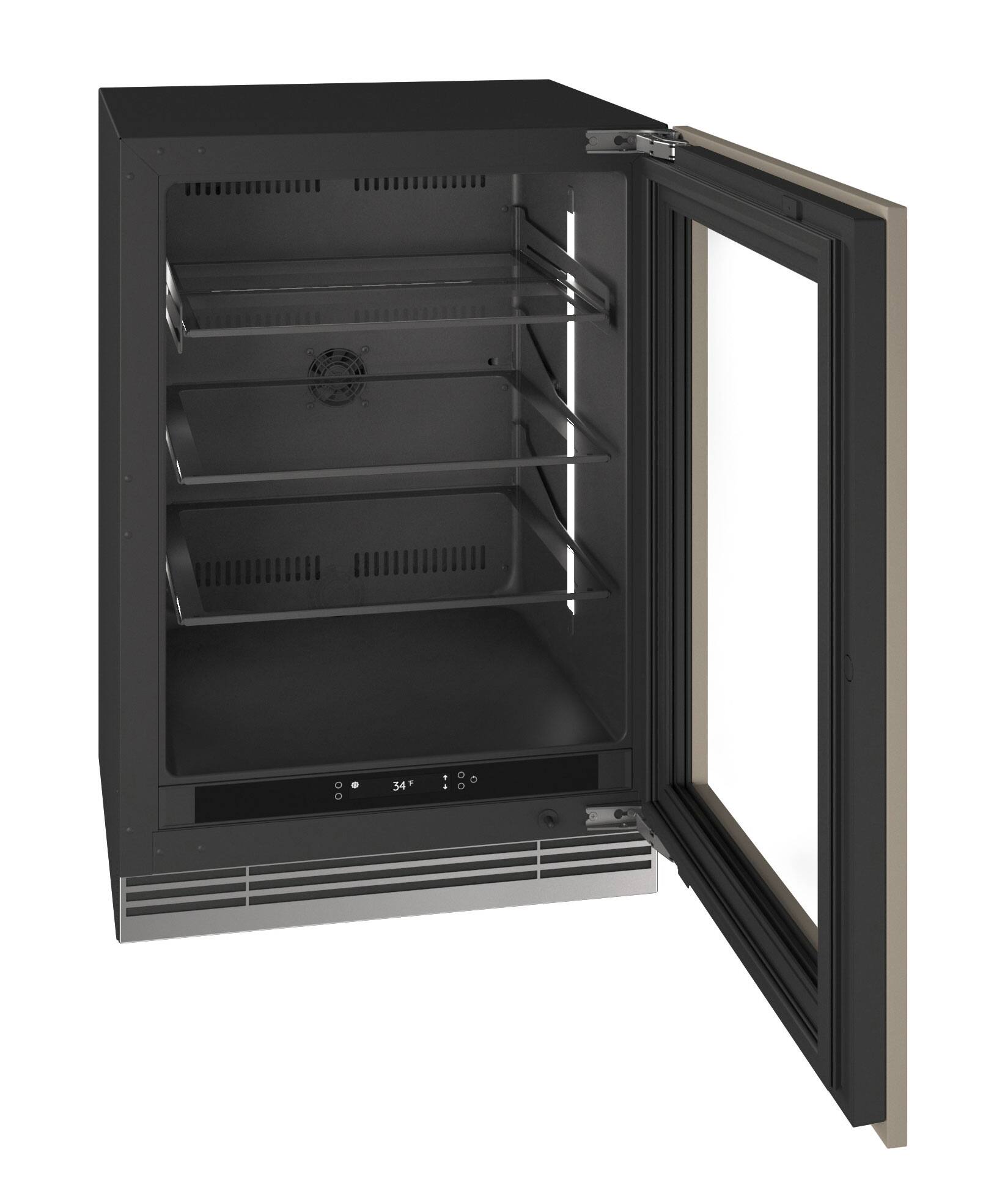 Alt View 3. U-Line - U-Line 24"W. 5.1 Cu.Ft. Built-In Panel Ready w. Compact Glass Refrigerator - Panel Ready.