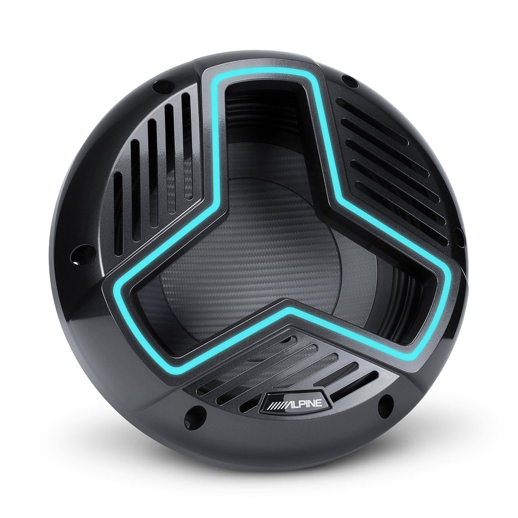 Front. Alpine - Alpine MRN-W10S4-IB-LB Marine 10" Subwoofer Infinite Baffle (Black) - Black/Gray.