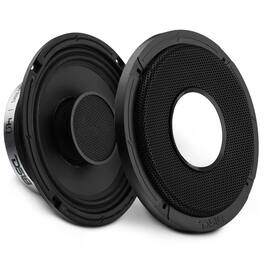 DS18 Audio - PRO-HY 8" 2-way Coaxial Shallow-Mount Mid-Range Speaker with Built-in Driver and Grille, 200W RMS 4-Ohm
