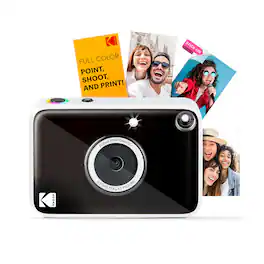Kodak - Printomatic+ Instant Print Camera 10MP, RGB LED, Zink Photo Prints - Black