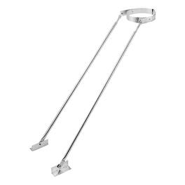 DuraVent - DuraPlus 6 Inches Extended Roof Bracket Chimney Support Brace, Silver - Metallic