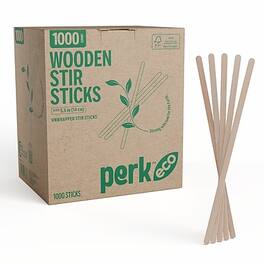 Perk - Eco Wooden Stirrer, 5.5", 1000/Pack - Brown