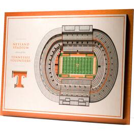 YouTheFan - Tennessee Volunteers 17'' x 13'' 5-Layer StadiumViews 3D Wall Art - Brown
