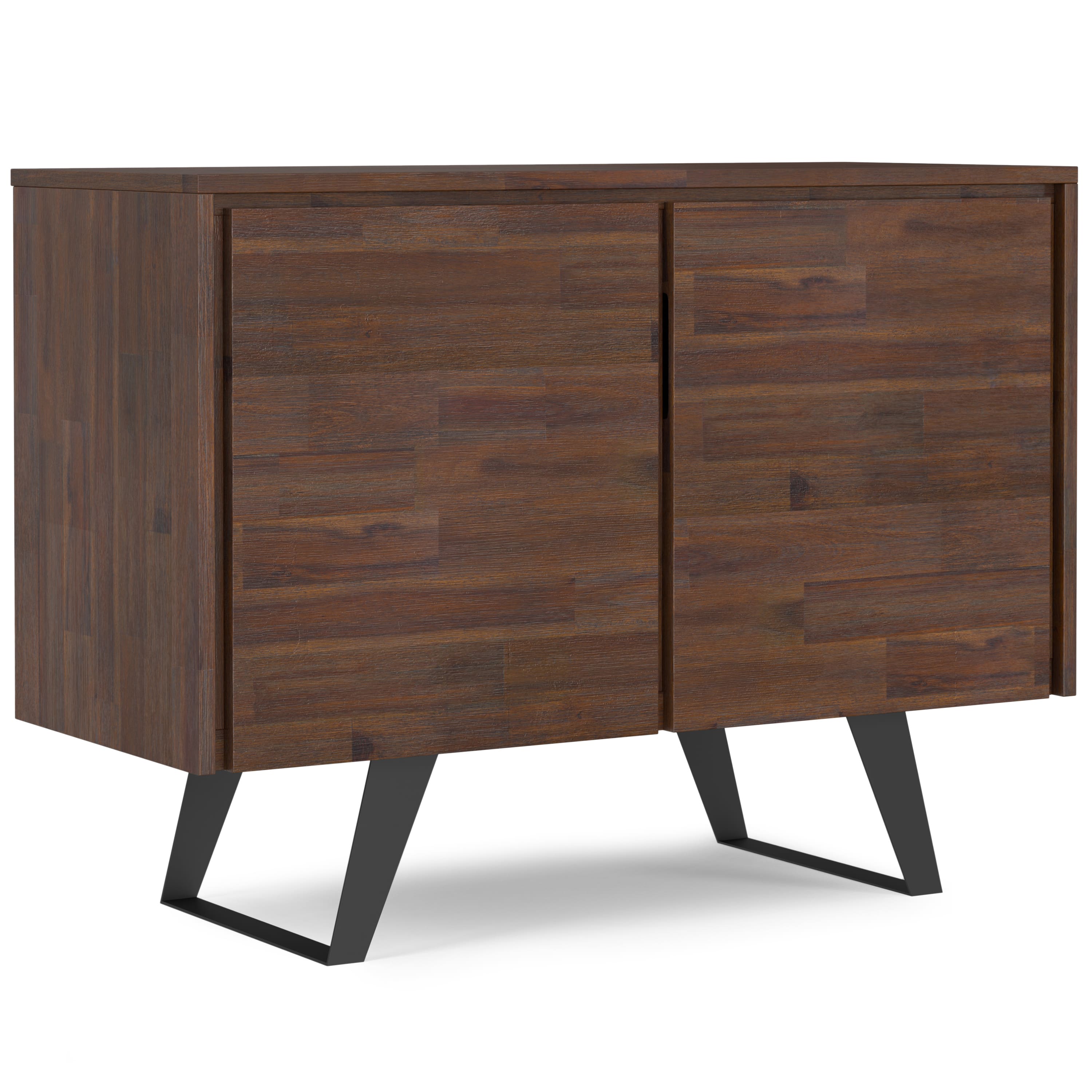 Simpli Home - Lowry SOLID ACACIA WOOD 2 Door Sideboard Buffet - Distressed Charcoal Brown