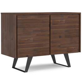 Simpli Home - Lowry SOLID ACACIA WOOD 2 Door Sideboard Buffet - Distressed Charcoal Brown