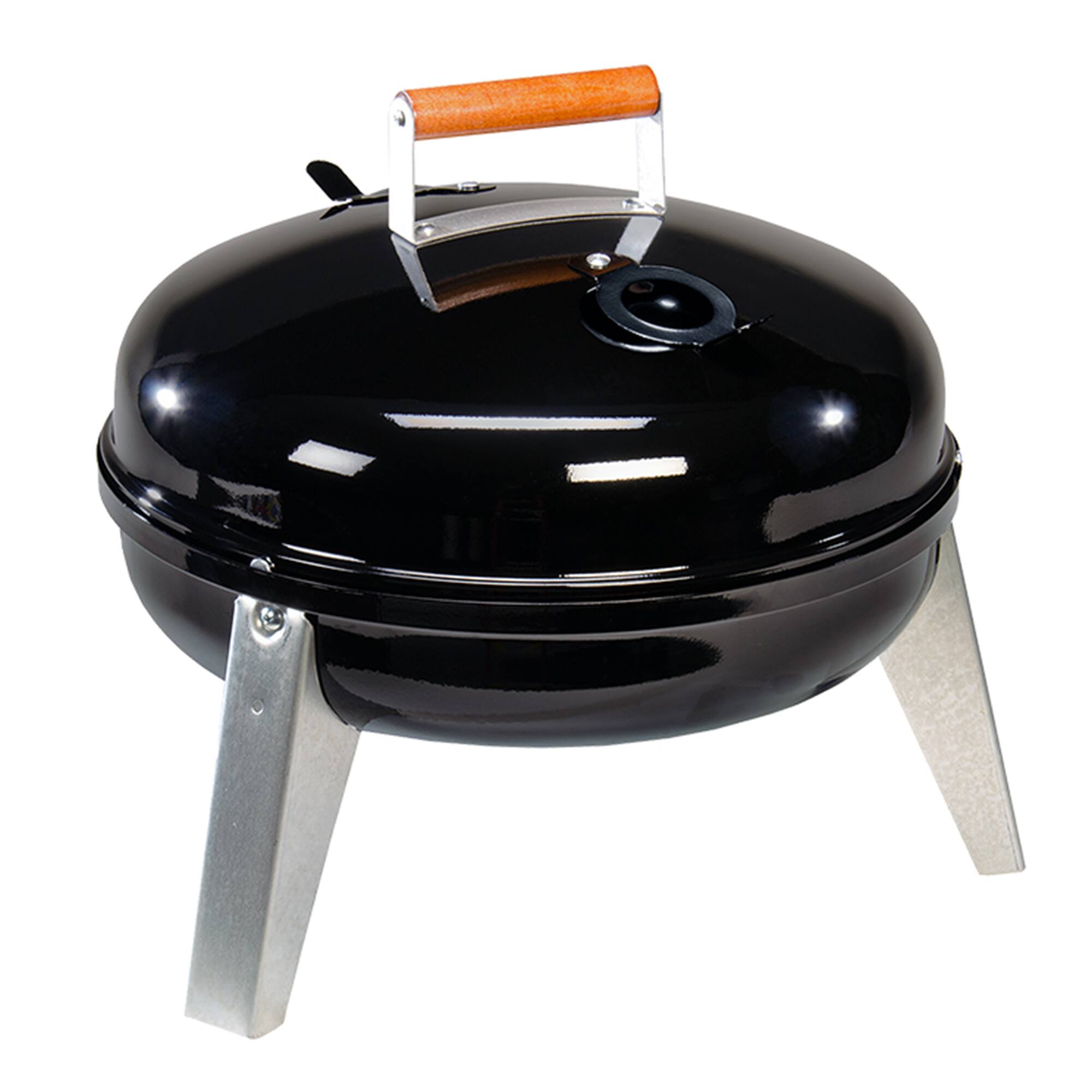 Alt View 3. Americana Grills - Americana Lock N Go Portable Charcoal Grill with Locking Hood & Bowl, Black - Black.