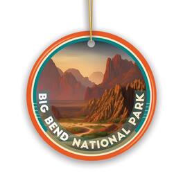OrnamentallyYou - Big Bend National Park Retro Style Ornament Texas Tourist Attraction and Gift - Multi-colored