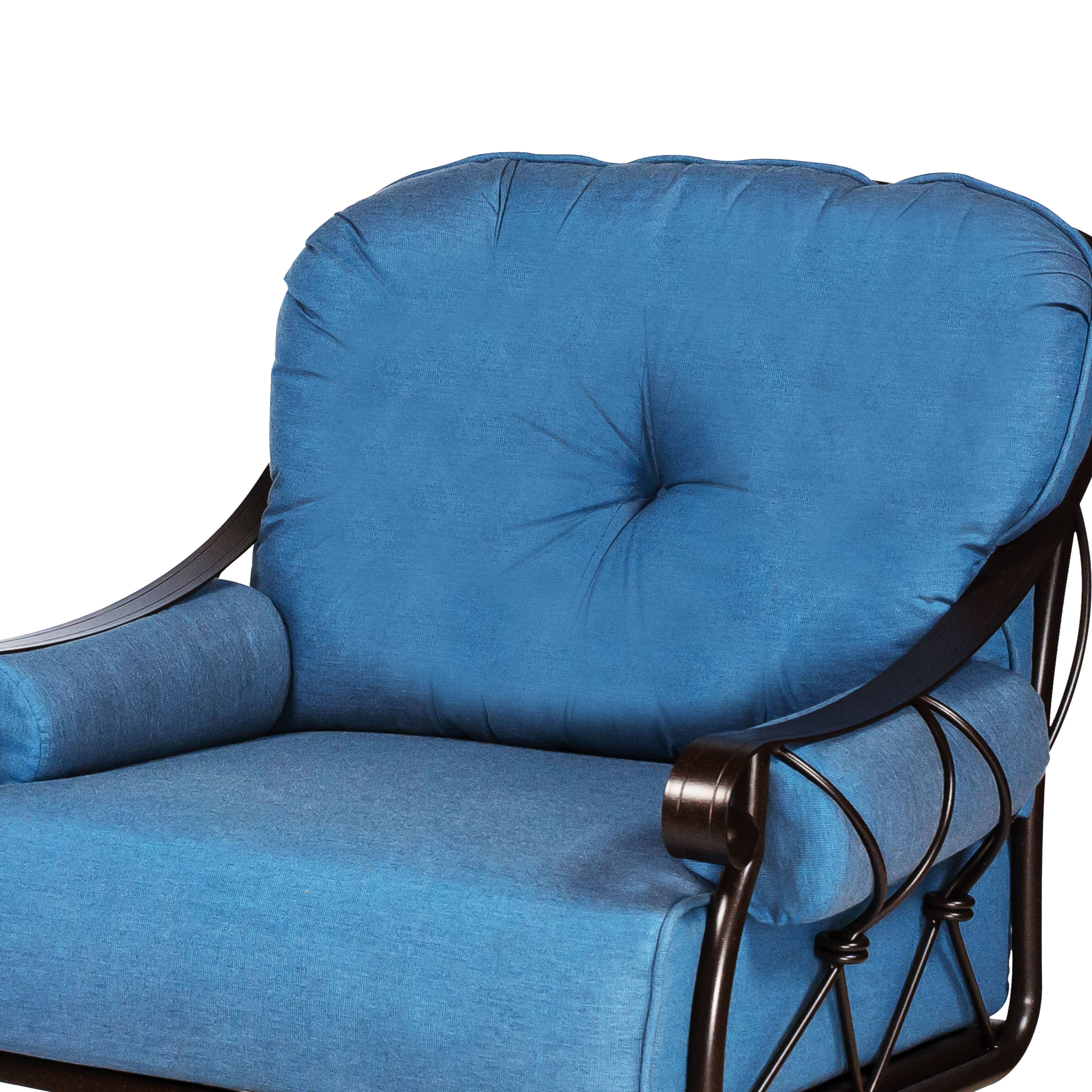 Alt View 5. Four Seasons Courtyard - Four Seasons Courtyard Uptown 3 Piece Chat Set w/ 2 Rocker Chairs & 1 Side Table - Blue.