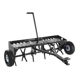 VEVOR - Tow Behind Plug Aerator, 40 in Lawn Core Aerator Tool Universal Hitch, 120lbs Weight Capacity, Heavy Duty - Black