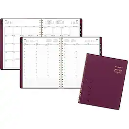AT-A-GLANCE - 2026 Contemporary 8.25" x 11" Weekly & Monthly Planner, Faux Leather Cover - Purple