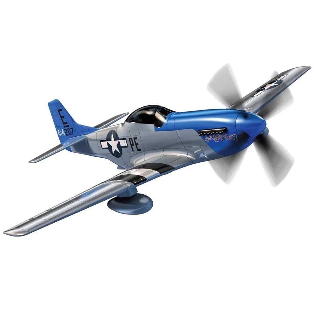 Left. Airfix Quickbuild - Skill 1 Model Kit D-Day P-51D- Mustang Snap Together Painted Plastic Model Airplane Kit by Airfix Quickbuild - Multi.