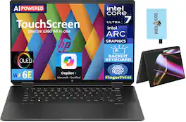 HP - Spectre x360 2-in-1 Laptop 16.0 2.8K (Intel Ultra 7-155H, 32GB LPDDR5X, 1TB PCIe SSD, Win 11 Pro) w/USB Hub - Nightfall Black