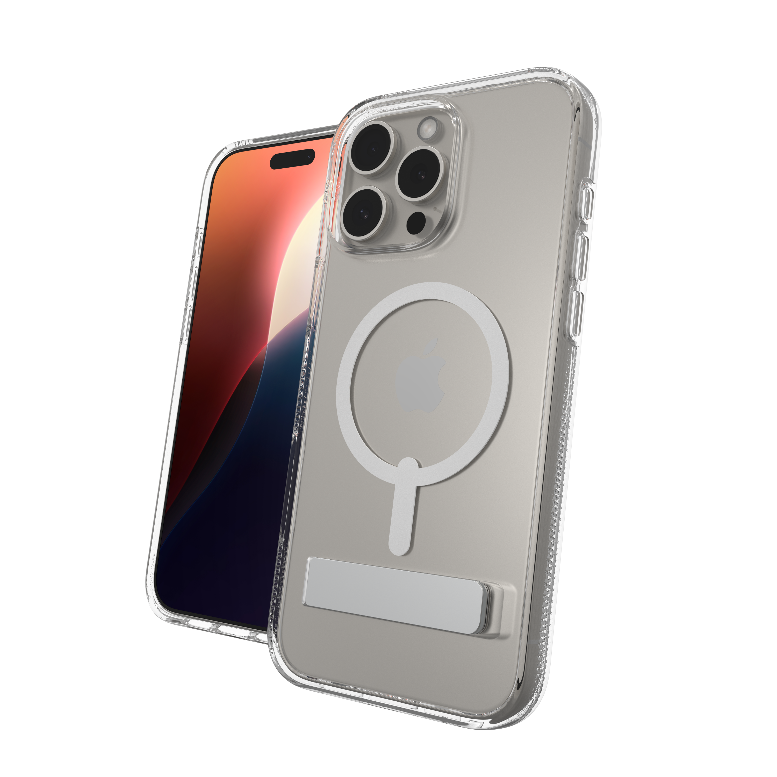 Alt View 4. ZAGG - Crystal Palace Snap MagSafe Compatible Case w/ Kickstand for Apple iPhone 16 Pro Max - Clear.