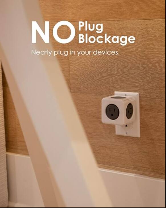 NO Plug Blockage  
Neatly plug in your devices.