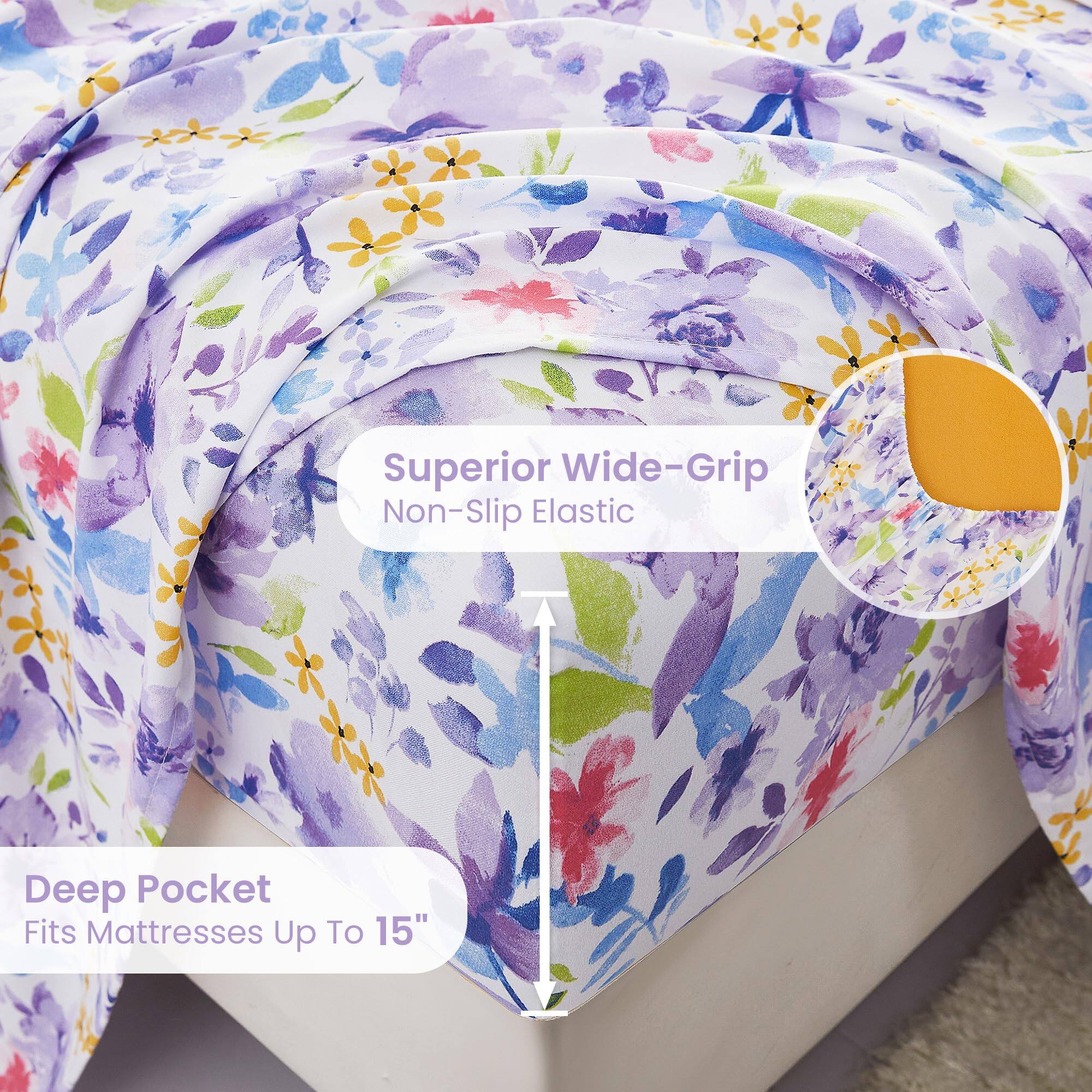 Superior Wide-Grip  
Non-Slip Elastic  

Deep Pocket  
Fits Mattresses Up To 15"