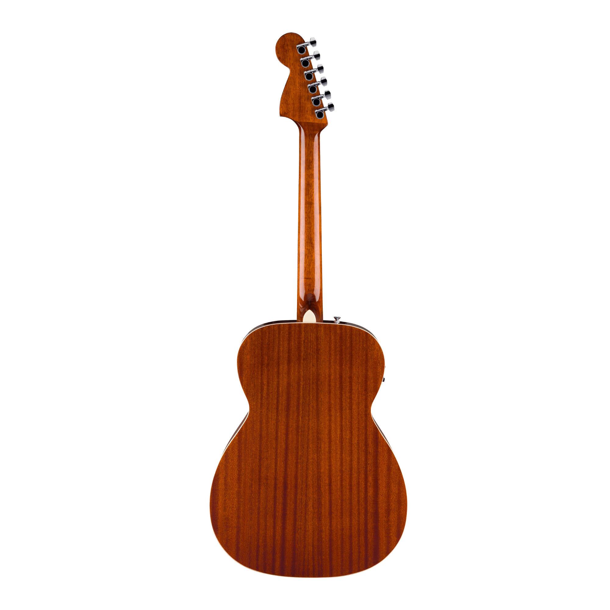 Angle. Fender - Fender California Standard Monterey E with Sapele Top (Natural Sapele).