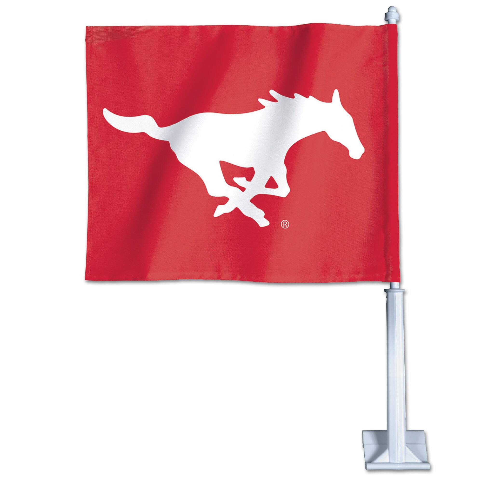 Alt View 1. WinCraft - SMU Mustangs Double-Sided Car Flag - Multicolor.