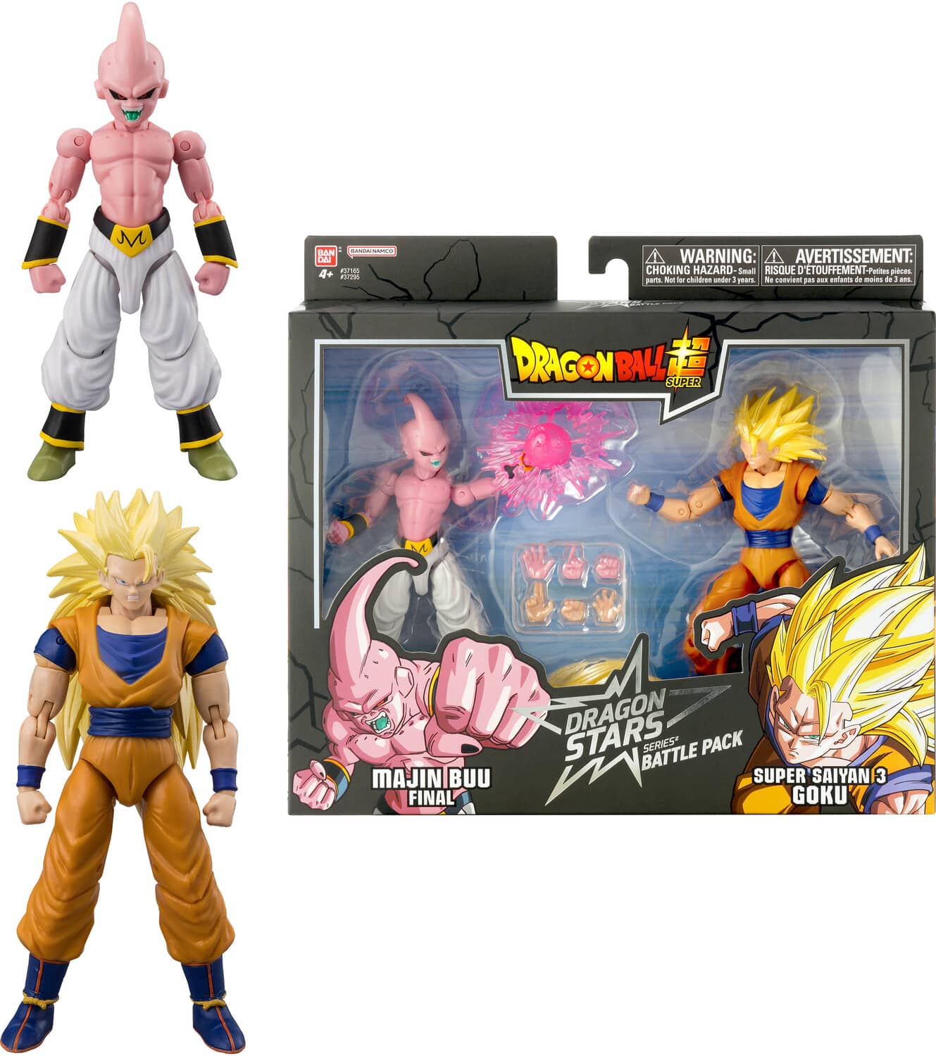 Bandai - Dragon Ball Z - Dragon Stars: Battle Pack - Super Saiyan 3 Goku vs Majin Buu Final - COLLECTIBLES - Multicolor