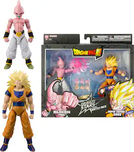 Bandai - Dragon Ball Z - Dragon Stars: Battle Pack - Super Saiyan 3 Goku vs Majin Buu Final - COLLECTIBLES - Multicolor