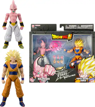M
- - | Ca OH 4+ adds
WARNING: AVERTISSEMENT: CHOKING HAZARD Small RISQUE D'ETOUFFEMENT Petites pièces part 1 o chifdres undder 1 totrs Nu csnvient pos d.. etants de maie de - a -
DRAGONBALL SUPER MAJIN BUU FINAL STARS DRAGON BATTLE SERIES PACK SUPER SAIYAN 3 GOKU