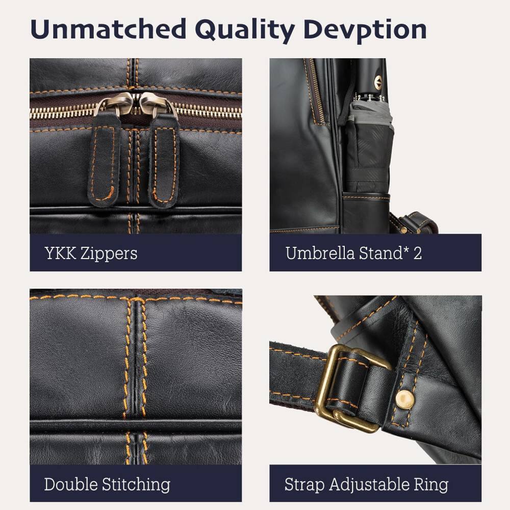 Unmatched Quality Devption

- YKK Zippers
- Umbrella Stand* 2
- Double Stitching
- Strap Adjustable Ring